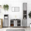 vidaXL 3 Piece Bathroom Furniture Set Grey Sonoma Engineered Wood