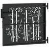 vidaXL Garden Gate with Lock Black 85 x 100 cm Powder-coated steel