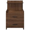 vidaXL Bedside Cabinets 2 pcs with 2 Drawers Brown Oak 40x36.5x62 cm
