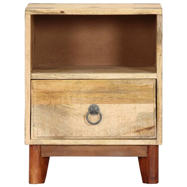 vidaXL Bedside Cabinet 40x30x52 cm Solid Rough Mango Wood