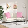 vidaXL Sofa Pillows 2 pcs Pink 80 x 80 cm Fabric
