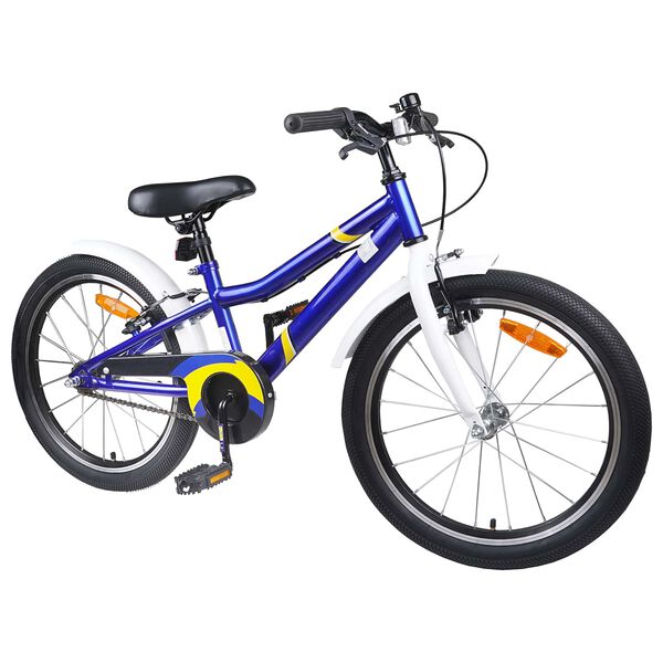 vidaXL Kids Bike 24'' for 8-12 Years Old Blue White