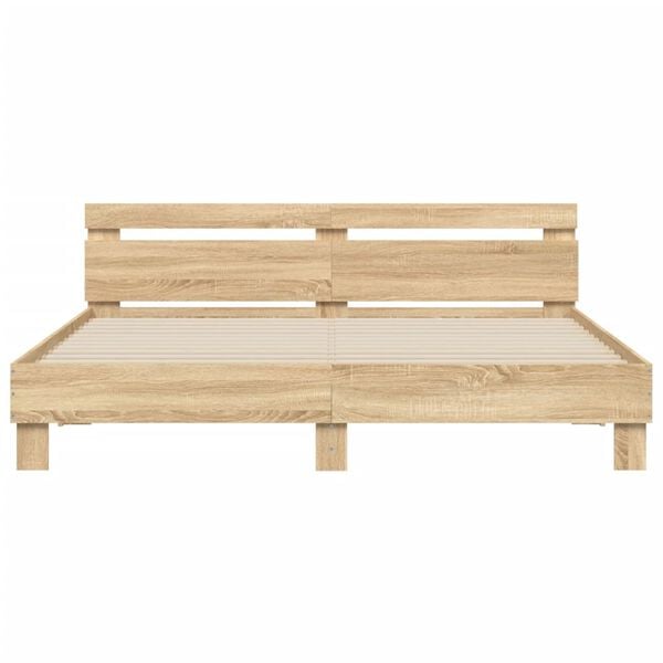vidaXL Bed Frame without Mattress Sonoma Oak 160x200 cm
