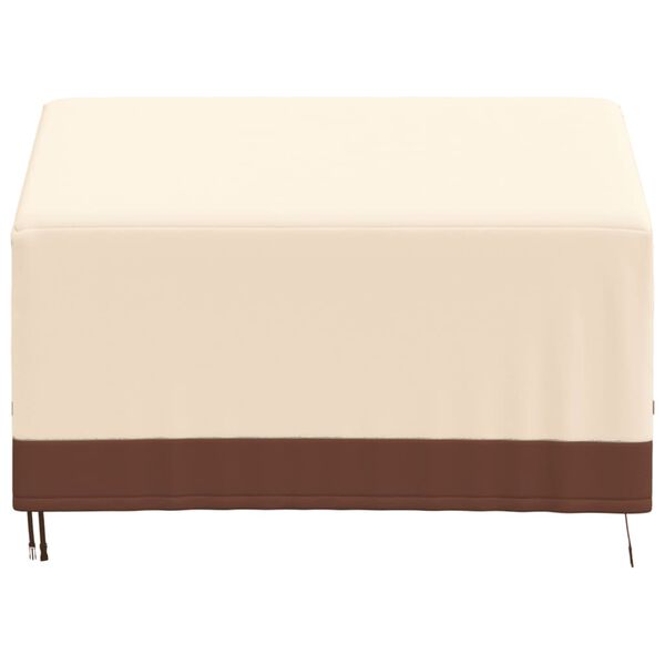 vidaXL 2-Seater Bench Cover Beige 132x71x56/81 cm 600D Oxford