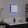 vidaXL LED Bathroom Mirror Black oak 40 x 8.5 x 37 cm Engineered Wood