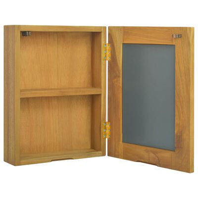 vidaXL Mirror Cabinet 30x10x40 cm Solid Wood Teak
