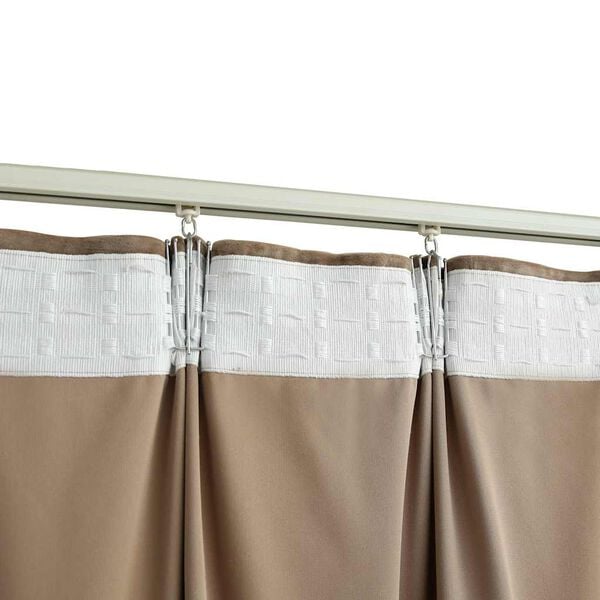 vidaXL Blackout Curtain with Hooks Velvet Beige 290x245 cm