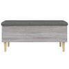 vidaXL Storage Bench Grey Sonoma 102x42x46 cm Engineered Wood