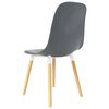 vidaXL Dining Chairs 4 pcs Grey Plastic