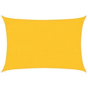 vidaXL Sunshade Sail 160 g/m&sup2; Rectangular Yellow 2x2.5 m HDPE