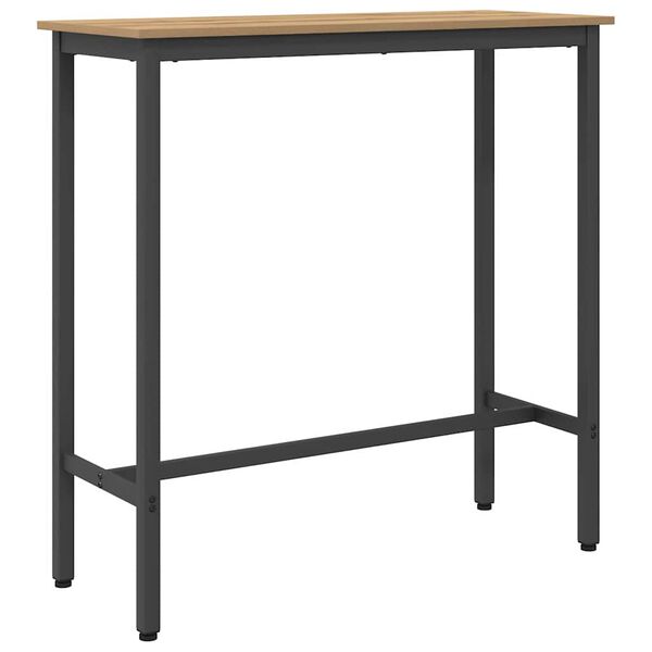 vidaXL Table Artisan Oak 100 x 40 x 100.5 cm Engineered Wood and Steel