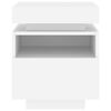 vidaXL Bedside Cabinets with LED Lights 2 pcs White 40x39x48.5 cm