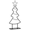 vidaXL Metal Christmas Tree Black 60 cm Steel