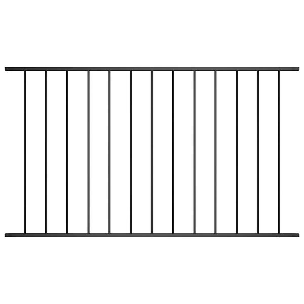 vidaXL Fence Panel Woerden Powder-coated Steel 1.7x0.75 m Black