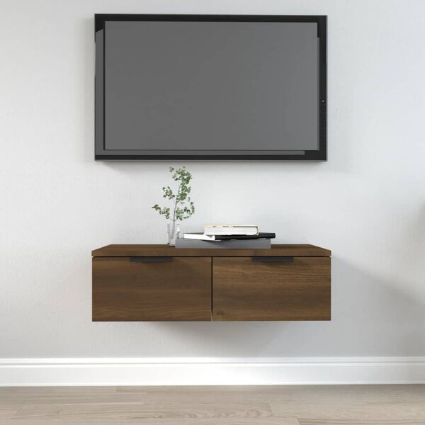 vidaXL Wall Cabinet Brown Oak 68x30x20 cm Engineered Wood