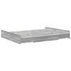 vidaXL Storage Bed Frame Grey Sonoma 140 x 200 cm Engineered Wood