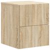 vidaXL Wall-Mounted Bedside Cabinet Sonoma Oak 33 x 34.5 x 40 cm