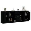 vidaXL Sideboards 3 pcs Black Engineered Wood