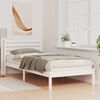 vidaXL Bed Frame with Headboard White 80 x 210 cm Solid Pine Wood