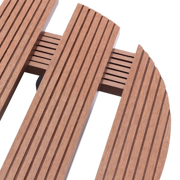 vidaXL Plant Trolleys 4 pcs Brown Ø30x7,5 cm WPC