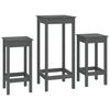 vidaXL 3 Piece Bar Set Grey Solid Wood Pine