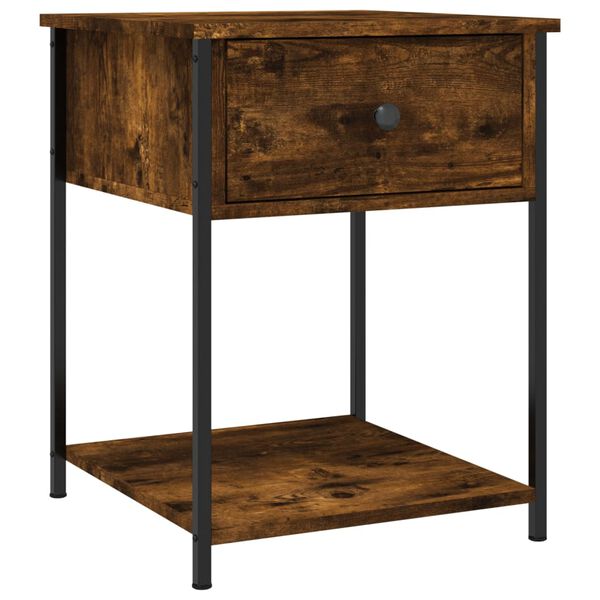 vidaXL Bedside Tables 2 pcs Smoked Oak 44x45x58 cm Engineered Wood