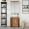 vidaXL Bathroom Furniture Set with Door TULUM Old Wood Engineered Wood