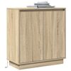 vidaXL LED Sideboard Sonoma Oak 71 x 34.5 x 75 cm Engineered Wood