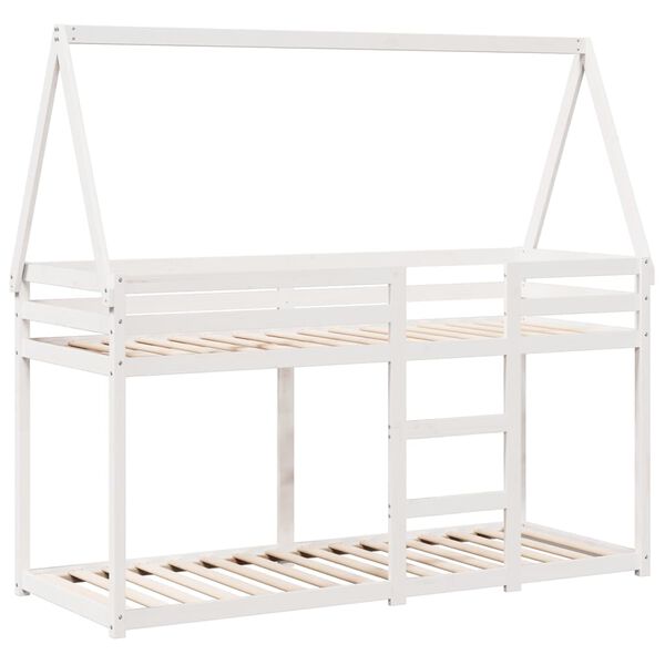 vidaXL Bunk Bed without Mattress White 80x200 cm Solid Wood Pine