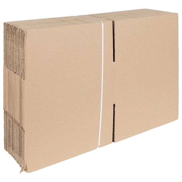 vidaXL Folding Box 50 pcs Natural 30 x 30 x 15 cm Cardboard
