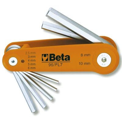 Beta Tools Offset Hexagon Key Wrenches Set 96/PL7 Chrome