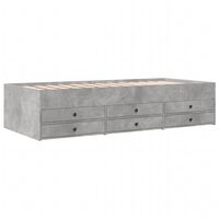 vidaXL Daybed with Drawers Concrete Grey 75x190 cm Engineered Wood
