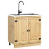 vidaXL Cabinet SKI Honey Brown 80 x 46 x 81.5 cm Solid Pine Wood