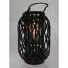 H&S Collection Lantern Reed 40x26 cm Black