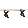 vidaXL Coffee Table Legs 2 pcs Black 50x(30-31.3) cm Steel