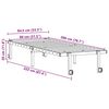 vidaXL Bed Frame without Mattress Foldable White 80x200 cm Steel