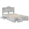 vidaXL Bed Frame Concrete Grey 120 x 200 cm Engineered Wood