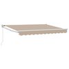 vidaXL Manual Retractable Awning Beige 2.5 x 2 m