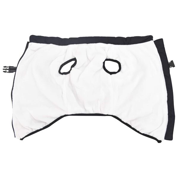 vidaXL Dog Coat with Harness Navy Blue L52 Fleece and Polyester