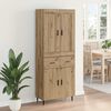 vidaXL Highboard with Drawer 2 pcs Artisan Oak Engineered Wood