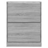 vidaXL Shoe Cabinet Grey Sonoma 63x24x81 cm Engineered Wood