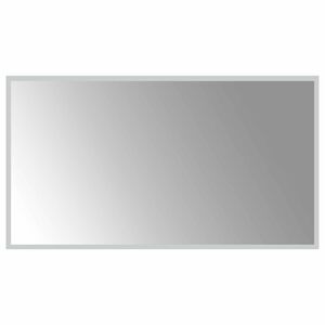 vidaXL LED Bathroom Mirror Transparent 90 x 50 cm Tempered Glass