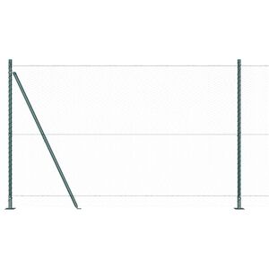vidaXL Hexagonal Fence with Concrete Base 10 x 1.6 m PVC-Coated Steel