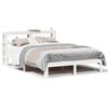 vidaXL Bed Frame with Headboard without Mattress White 135x190 cm Double