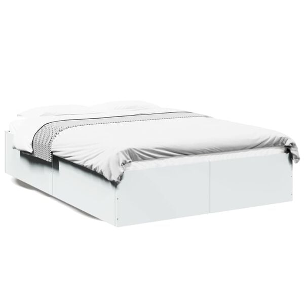 vidaXL Bed Frame without Mattress White 140x200 cm