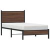 vidaXL Metal Bed Frame without Mattress Brown Oak 80x200 cm