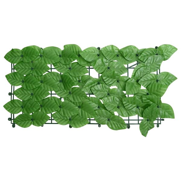 vidaXL Balcony Screen with Green Leaves 300x100 cm