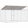 vidaXL Dog Cage with Roof Silver 400 x 200 x 258 cm Steel and PE