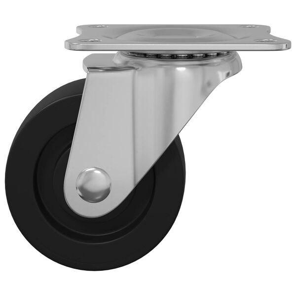 vidaXL Swivel Castor 2 pcs Silver 60 x 60 x 50 mm Iron and nylon