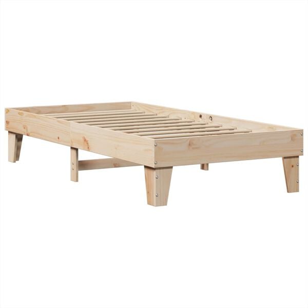 vidaXL Bed Frame without Mattress 90x190 cm Single Solid Wood Pine